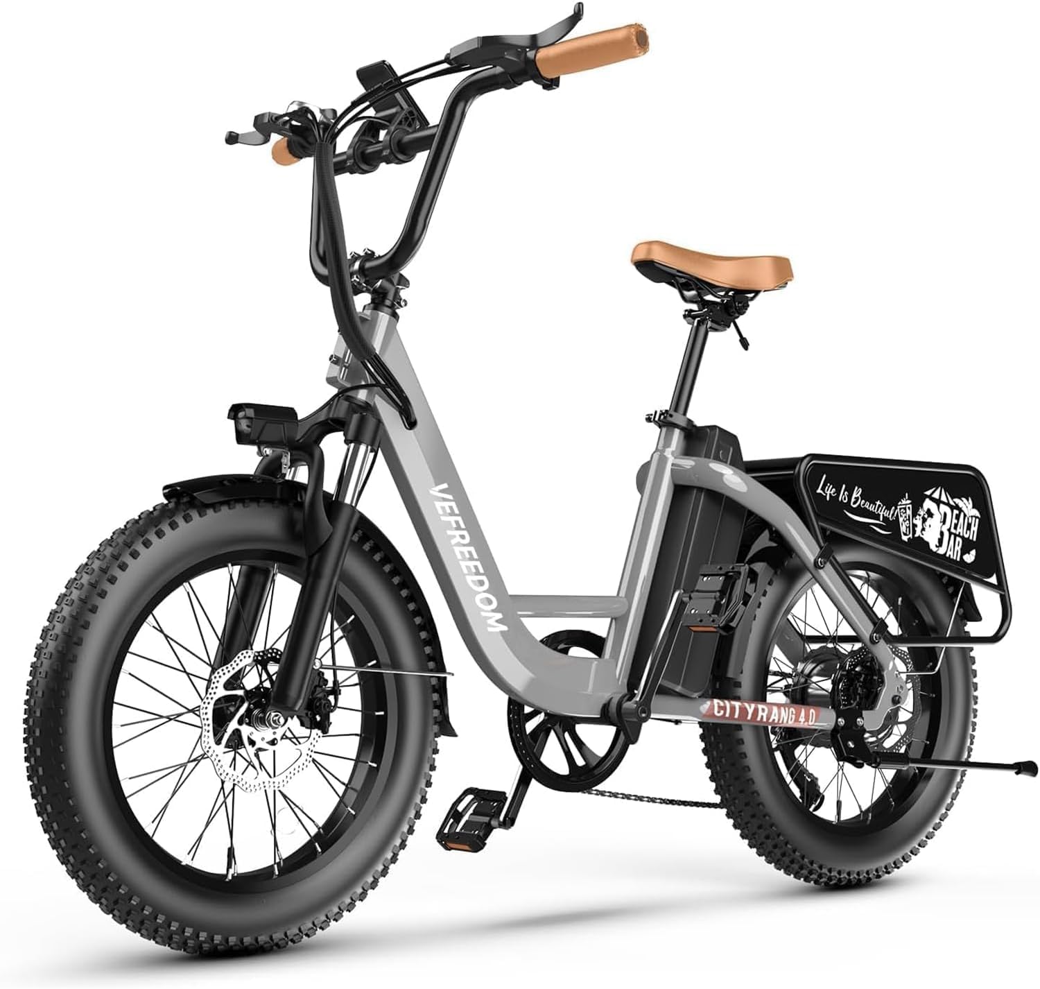 EUY Electric Bike for Adults-Gray ebike e Bike