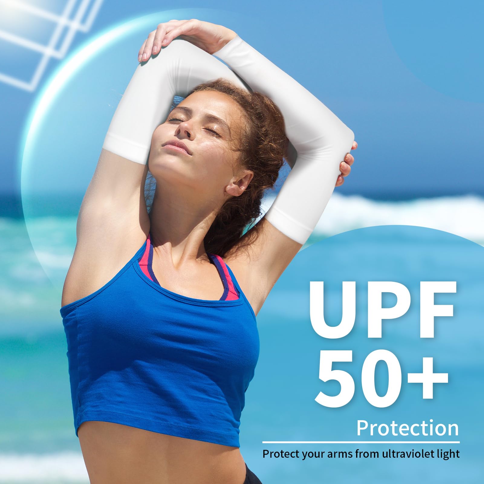 Yeslife 4 Pairs Uv Sun Protection Arm Sleeves For Men & Women, Upf 50 Sports Sleeve, Sleeves To Cover Arms (2 Black&2 White
