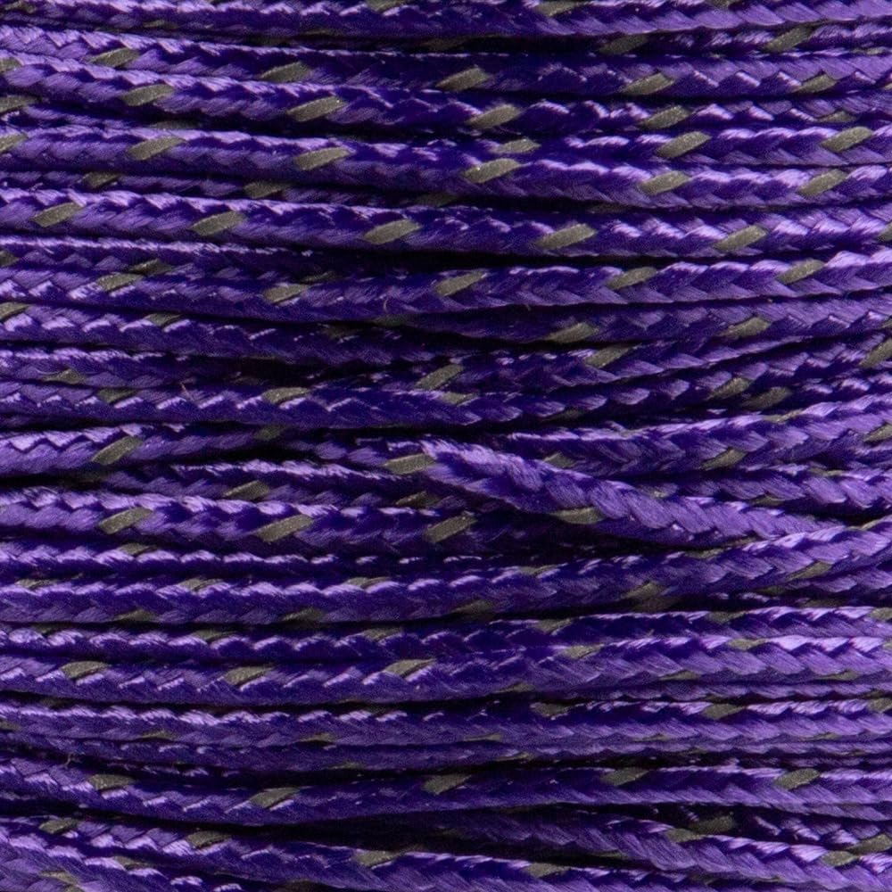 Paracord Planet Micro Paracord - Thin Braided Cord For Crafting, Fishing, And Diy Projects In 125 Ft Spools - Reflective Acid Pu