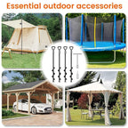 Ground Anchors Screw In Tent Stakes Heavy Duty Trampoline Stakes High Winds, Ground Anchors For Camping Tent, Canopies, Carports