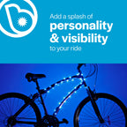 Brightz Cosmicbrightz Led Bike Frame Rope Light, Blue - 6.5-Foot String Rope - Battery-Powered With On/Off Switch - Ultra Bright