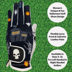 Giggle Golf Women'S Golf Glove (Large, Worn On Left Hand, Black Halloween)