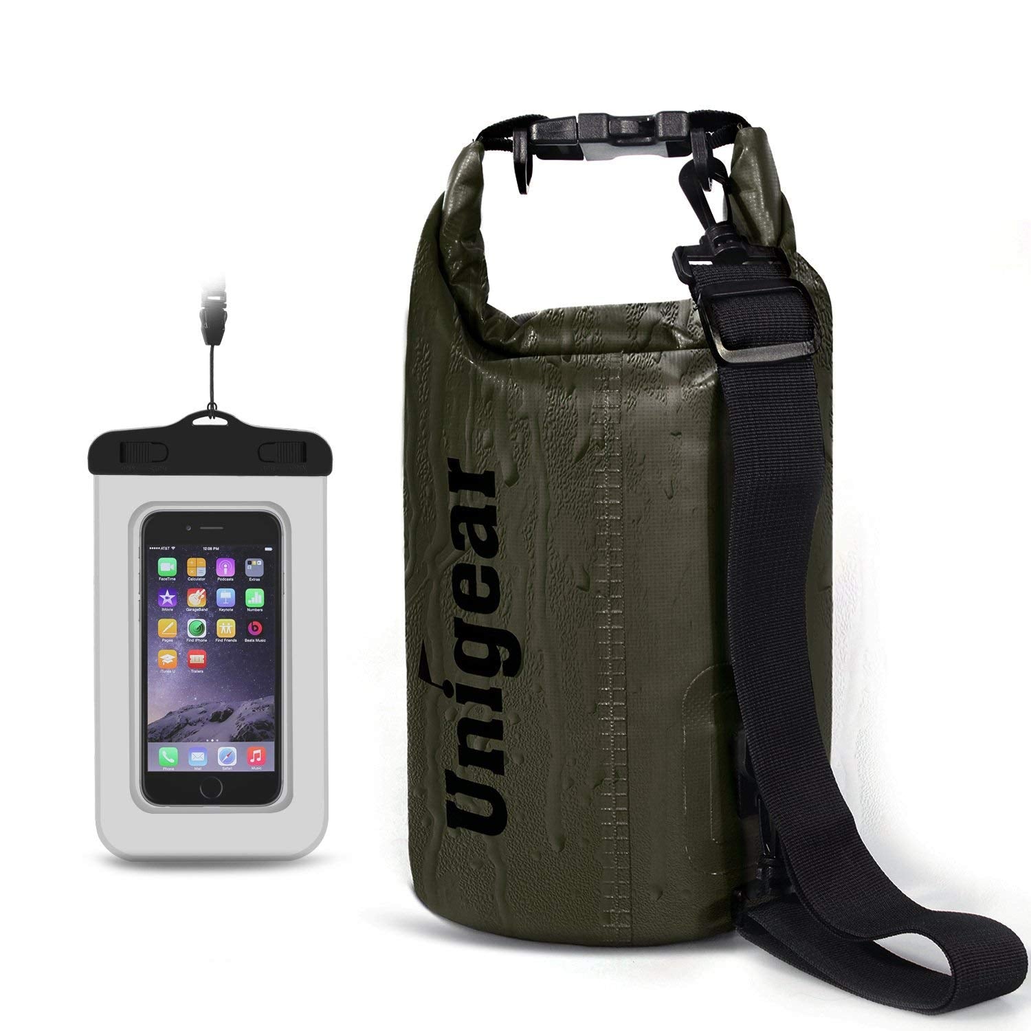 Unigear Dry Bag Waterproof, Floating and Lightweight Bags for Kayaking, Boating, Fishing, Swimming and Camping with Waterproof P