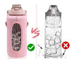 Bilbrand Bpa Free Tritan Water Bottle With Sleeve - 1/2 Gallon - 64 Oz - Motivational - Leak-Proof Sports & Travel Water Jug - B