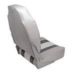 Wise 8Wd1062Ls-975 Classic Stripe High Back Boat Seat, Grey-Charcoal-Navy