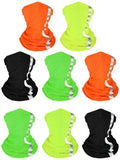 SATINIOR 8 Pcs Reflective Neck Gaiter Neon Safety Bandana Face Cover UV Sun Dust Wind Protection Mask Scarf for Men Women(Bright