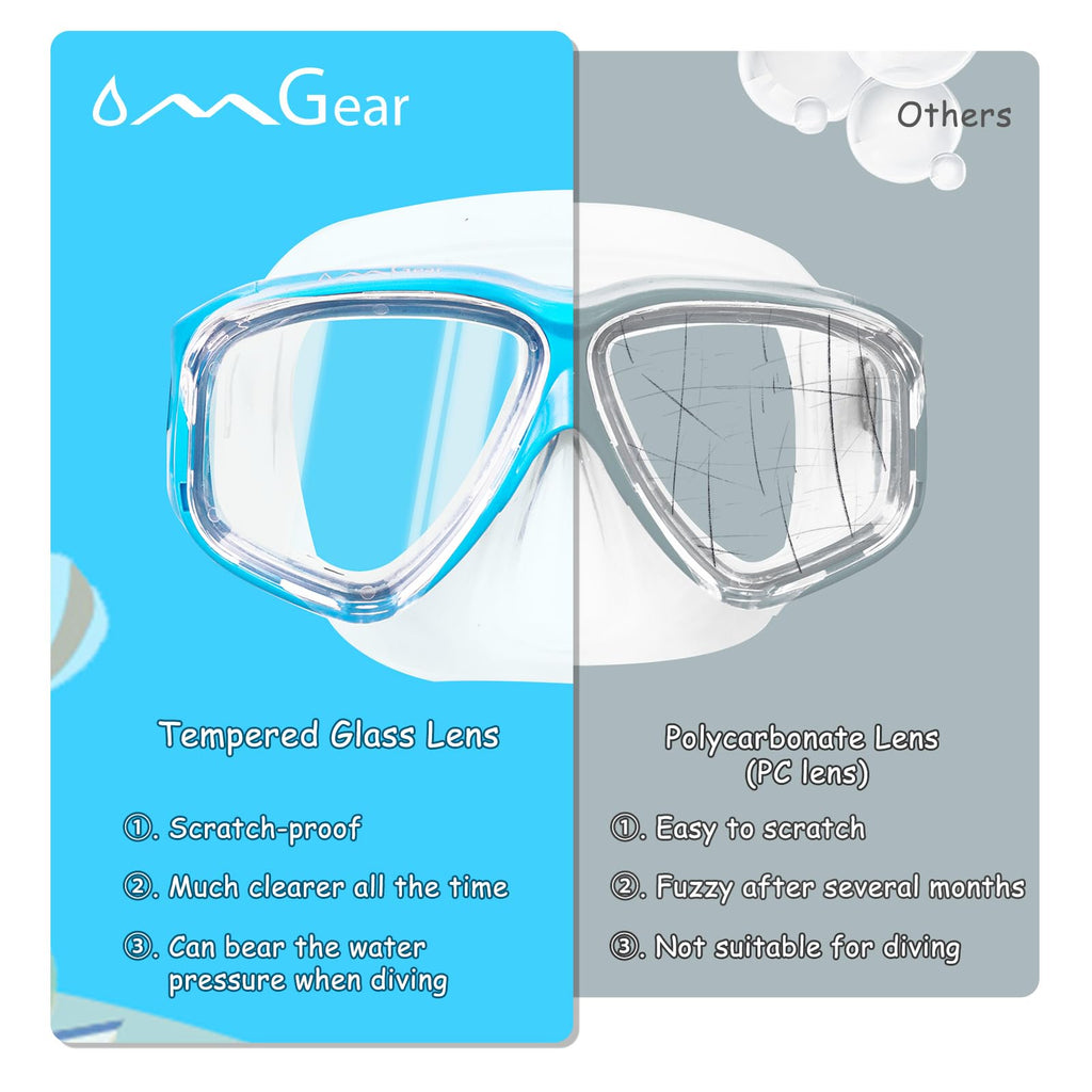 Goggles Kids Swimming Silicone Swim Mask Snorkeling Gear For Kids Tempered Glass Snorkel Goggles With Nose Cover Scuba Diving Go