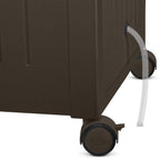 Suncast Patio Garbage Waste Trash Can Bundled W/ Patio Cooler W/ Cabinet & Wire Basket
