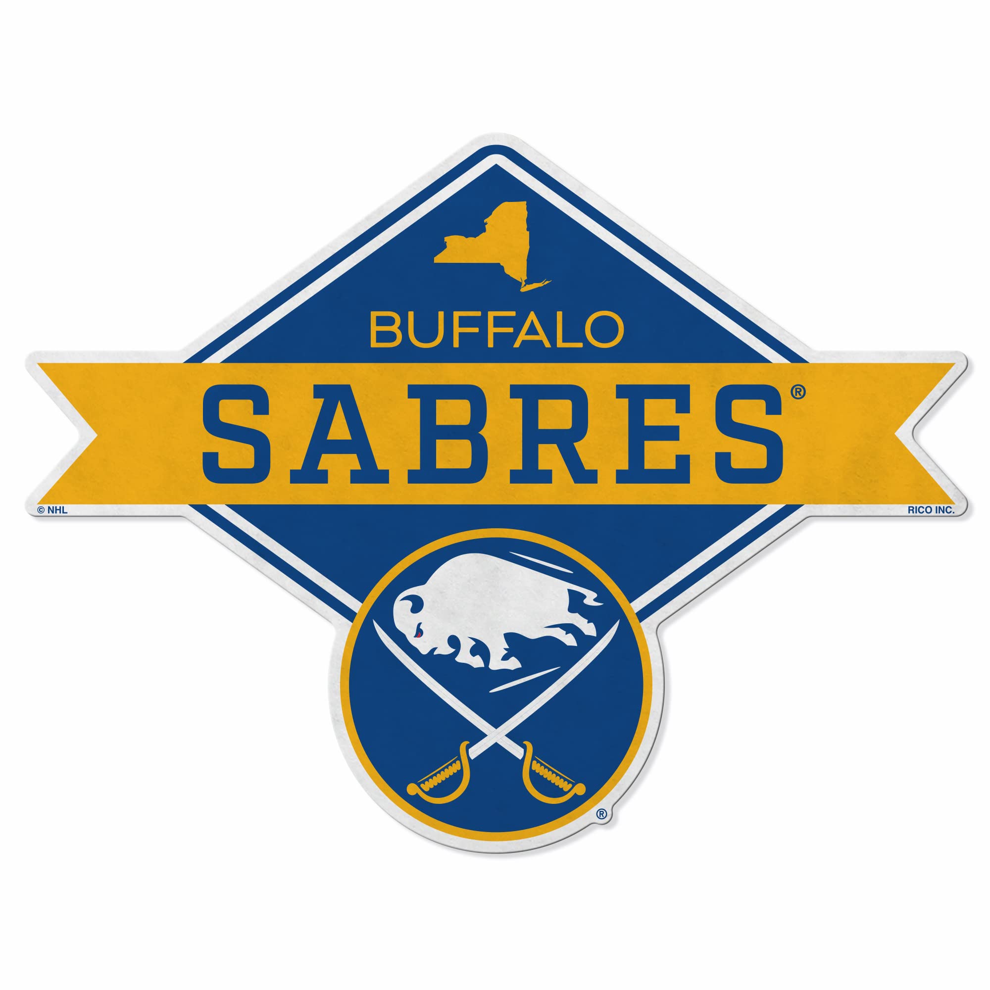Rico Industries Nhl Buffalo Sabres Diamond Shape Cut Pennant - Home And Living Room D  Cor - Soft Felt Ez To Hang, 18X0.10X18