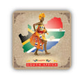 ISEE 360 Happy South Africa Culture Wooden Fridge Magnet for Kitchen|Home|Refrigerator Office Door Decor Souvenir Gift L X H 3 X