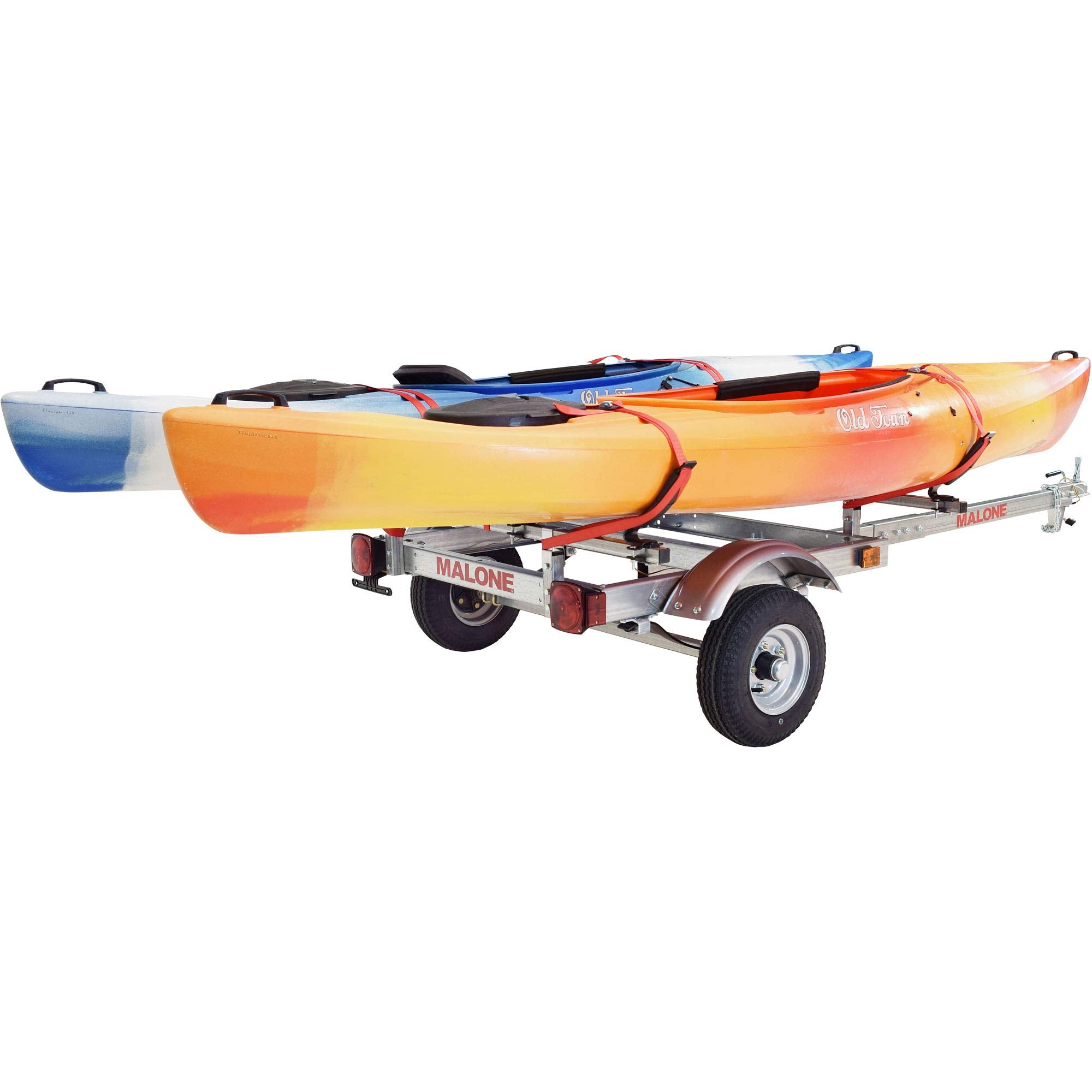 Malone Ecolight 2-Boat V-Rack Kayak Trailer Package