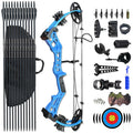 Pandarus Compound Bow Set 15-45Lbs For Pull Beginner And Teens Right Handed Adjustable 18-29 Draw Length, 320 Fps Speed, Hunting