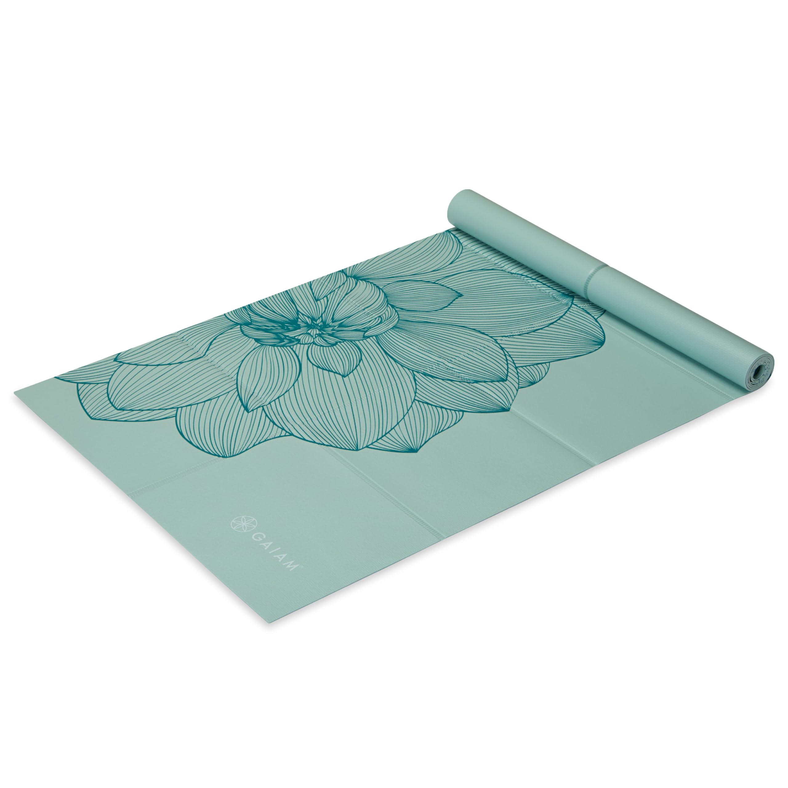Gaiam Yoga Mat - Folding Travel Fitness & Exercise Mat - Foldable Yoga Mat for All Types of Yoga, Pilates & Floor Workouts (68L 