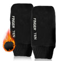 Finger Ten Winter Golf Gloves Men Mitts Mitten Warm Fleece In Pair, Pull Up Fit Soft Comfortable Set (Black, Large)