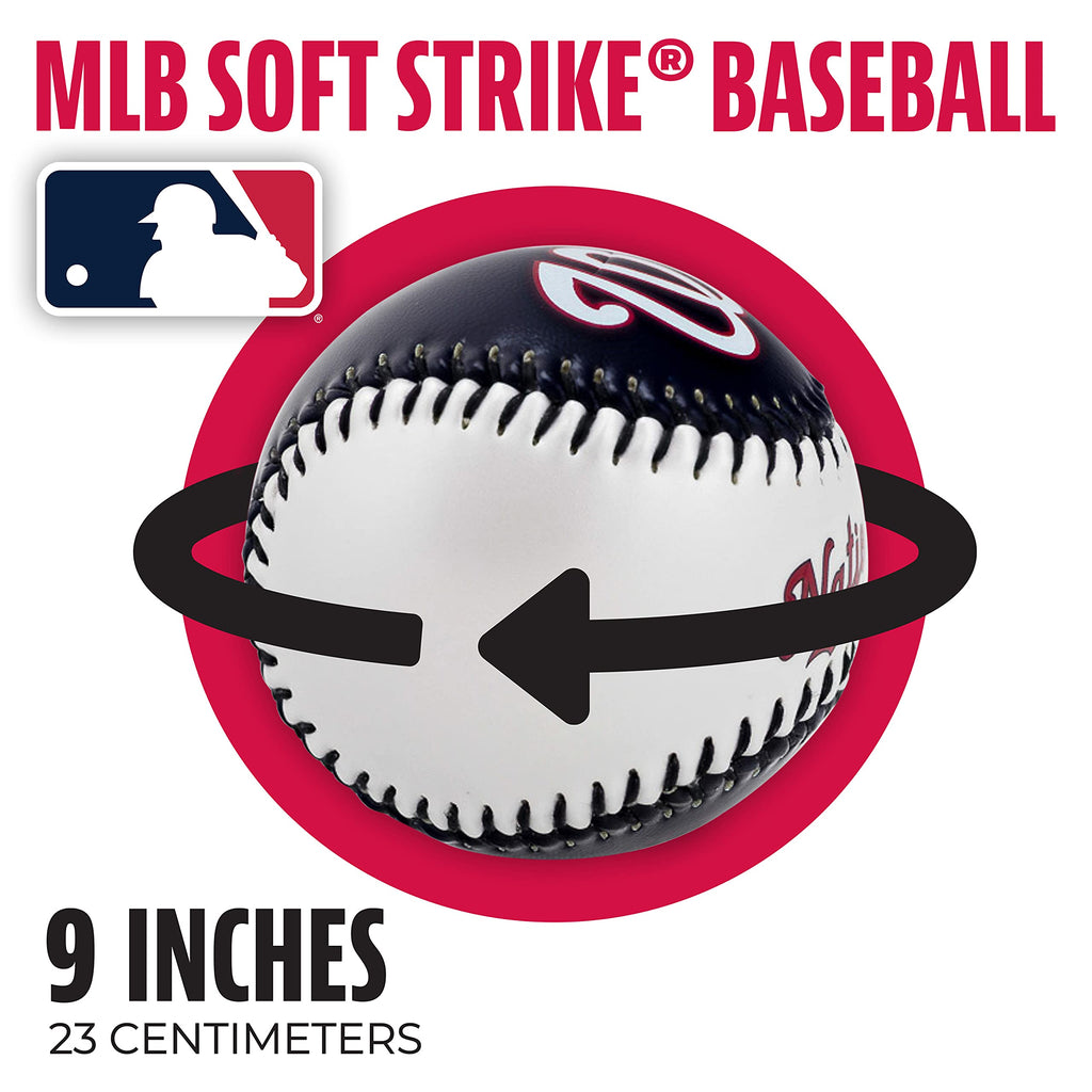 Franklin Sports Washington Nationals Mlb Team Baseball - Mlb Team Logo Soft Baseballs - Toy Baseball For Kids - Great Decoration
