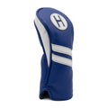 Proactive Sports Vintage Golf Club Head Covers For Hybrids| H Hybrid Headcover | Classic Leather Look | Navy/White