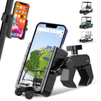 Aliennana Upgraded Golf Cart Phone Mount Holder Compatible With Ezgo/Club Car, 360 Rotatable One-Handed Pick & Place Universal C