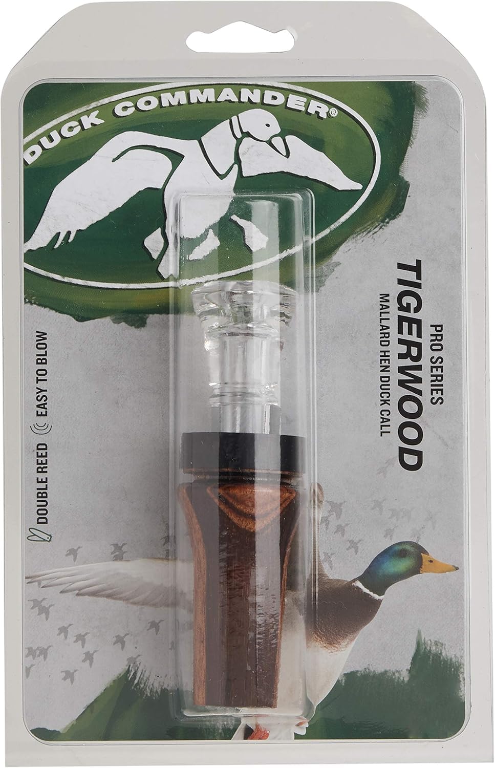 Duck Commander Jase Robertson Pro Series Duck Call - Easy Blowing, Double Reed Wood Duck Call For Duck Hunting Accessories - Tig