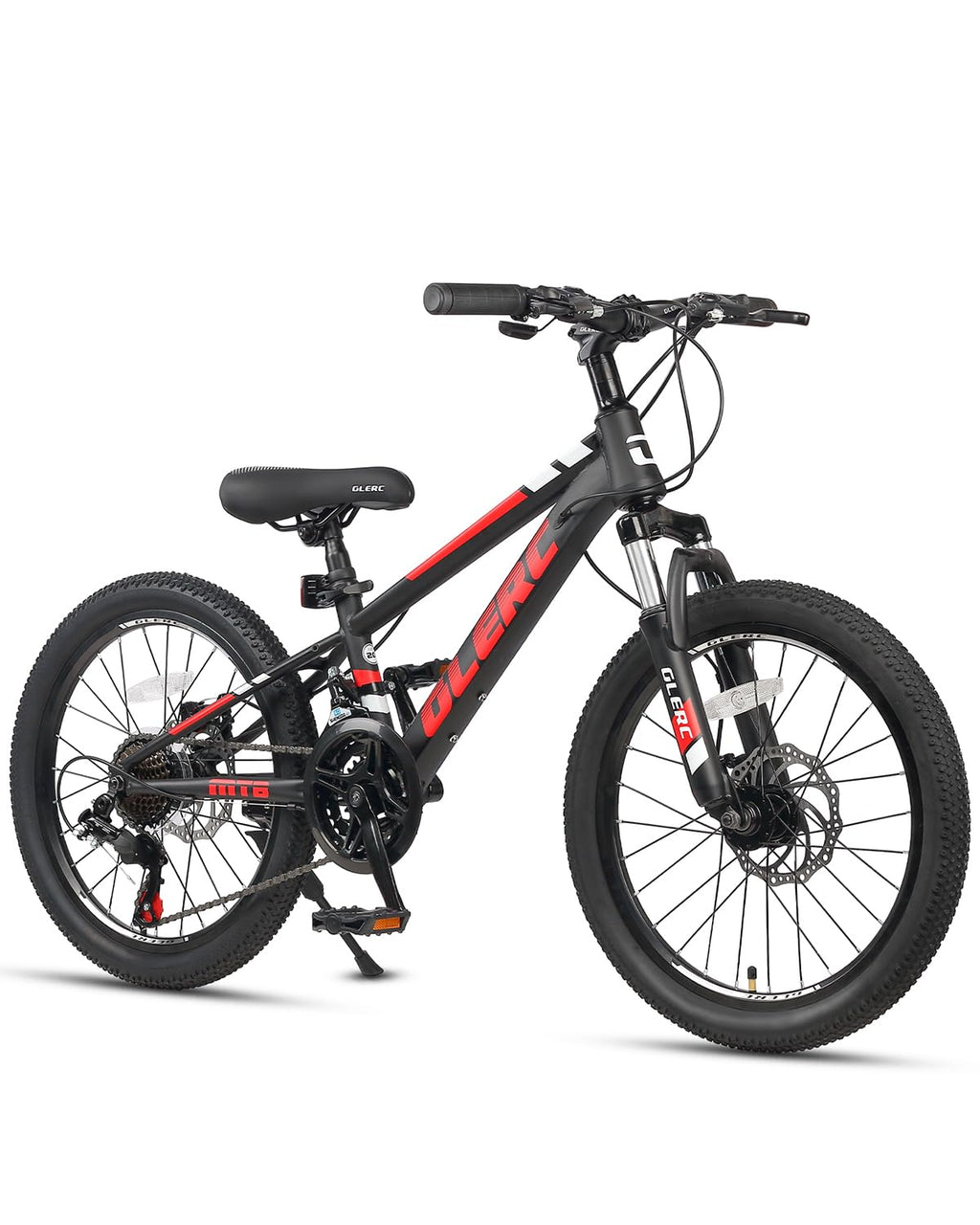 Glerc 20 Inch Kids Bike, Kids Mountain Bike for Boys and Girls Ages 6-10, 21-Speed Skyline Bicycle with Front Suspension and Dis