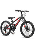 Glerc 20 Inch Kids Bike, Kids Mountain Bike for Boys and Girls Ages 6-10, 21-Speed Skyline Bicycle with Front Suspension and Dis