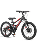 Glerc 20 Inch Kids Bike, Kids Mountain Bike for Boys and Girls Ages 6-10, 21-Speed Skyline Bicycle with Front Suspension and Dis