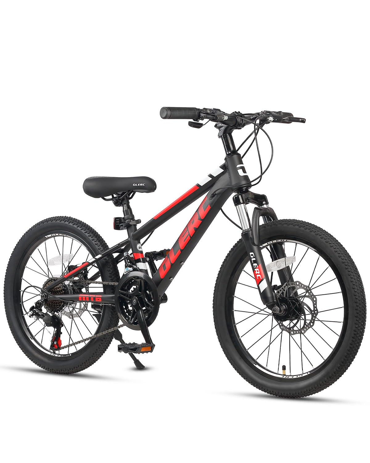 Glerc 20 Inch Kids Bike, Kids Mountain Bike for Boys and Girls Ages 6-10, 21-Speed Skyline Bicycle with Front Suspension and Dis