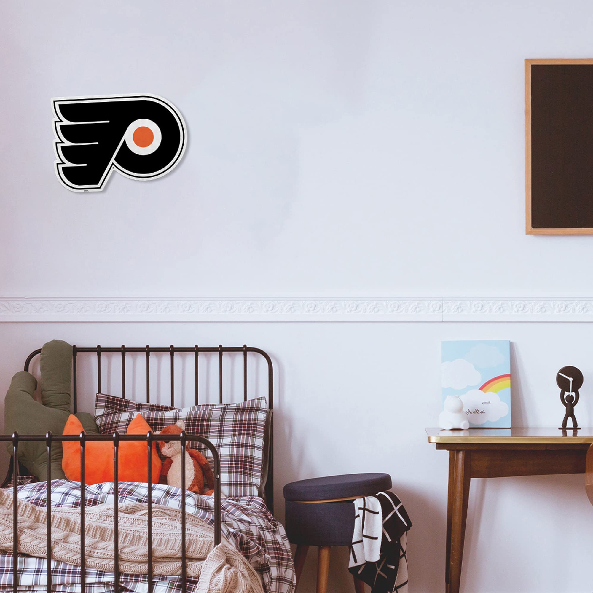 Rico Industries Nhl Philadelphia Flyers Retro Shape Cut Pennant - Home And Living Room D  Cor - Soft Felt Ez To Hang 18X0.10X18