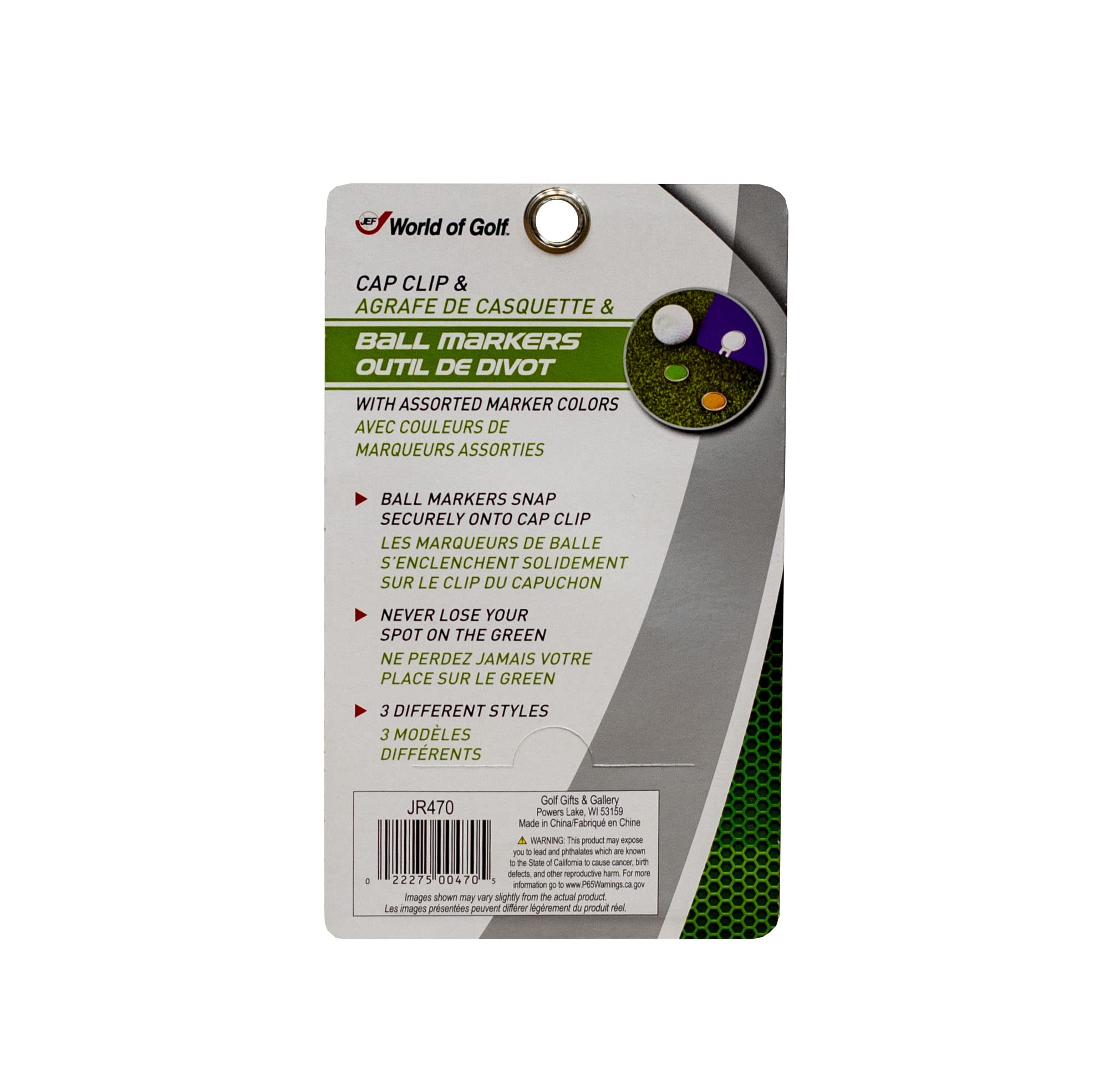 Jef World Of Golf Gifts And Gallery, Inc. Cap Clip And Ball Markers
