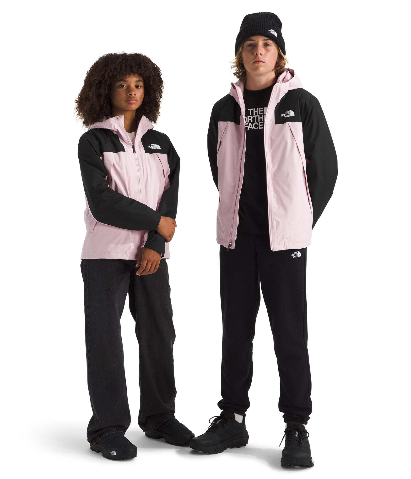 The North Face Teen Antora Triclimate Jacket - Waterproof Shell, Warm Inner Fleece Layer, Adjustable Hood with Drawcord, Pale Bl