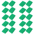 Mallofusa 10 Pack Colorful Sports Basketball Football Absorbent Wristband Party Outdoor Activity (Green)