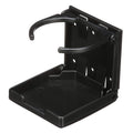 Attwood 11654-3 Fold-Up Drink Holder, 1 Rigid Ring, Molded Abs Plastic, 3 7/8-Inch H X 3 -Inch W, 7/8-Inch Closed Depth, Black