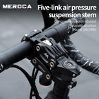 Meroca 5-Linkage Air Suspension Mtb Stem, 20Mm Travel 160/190N, Aluminum Alloy Shock-Absorbing Handlebar Stem For Mountain Bikes