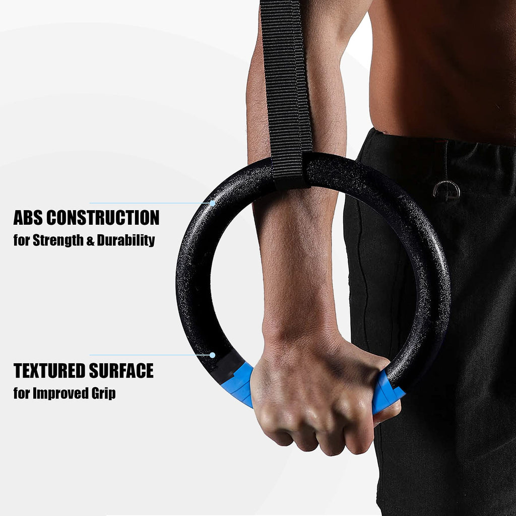 Zelus Gymnastic Rings, Exercise Olympic Rings With Adjustable Straps, Steel Buckles, Perfect For Workout, Strength Training, Pul