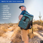 Titan Deep Freeze Backpack Cooler 24 Can Cooler Bag Insulation, Marine Blue