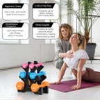 Portzon Weights Dumbbells Set With Various Color And Weights And Compatible, 20 Lb, Anti-Slip, Anti-Roll, Hex Shape