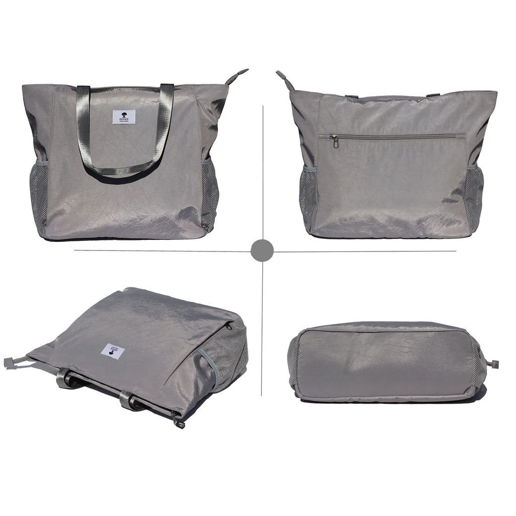 Esvan Yoga Mat Bag Yoga Tote Carrier Shoulder Bag Carryall Tote For Office,Yoga,Pilates,Travel,Beach And Gym (F Gray)