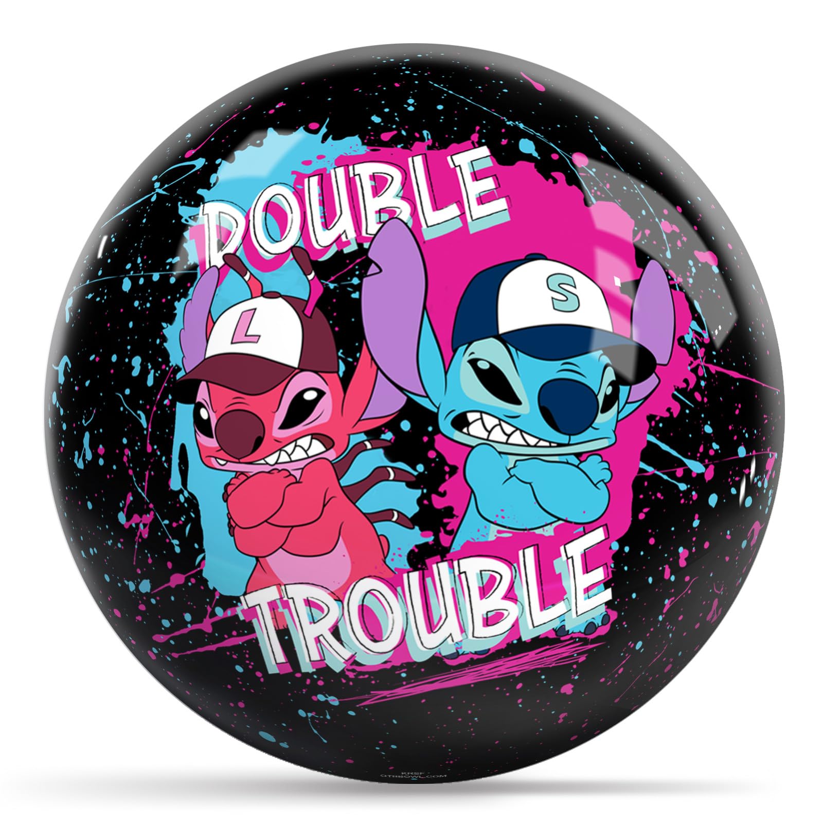 KR Strikeforce Disney Lilo & Stitch Double Trouble Undrilled Bowling Ball (8, Pounds)