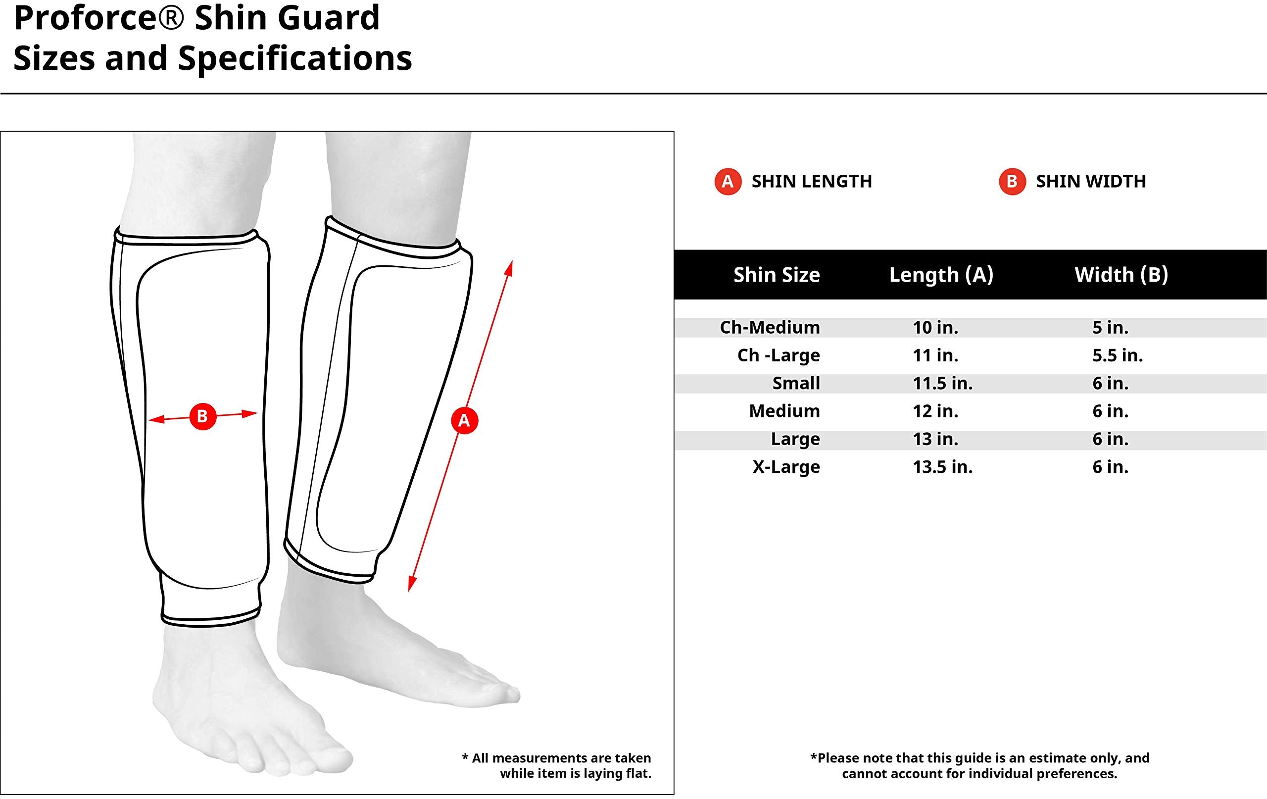 Proforce Shin Guards - White - Large
