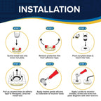 Phender Pro BSPA-1186 Quick Release Fender Set - 3/8