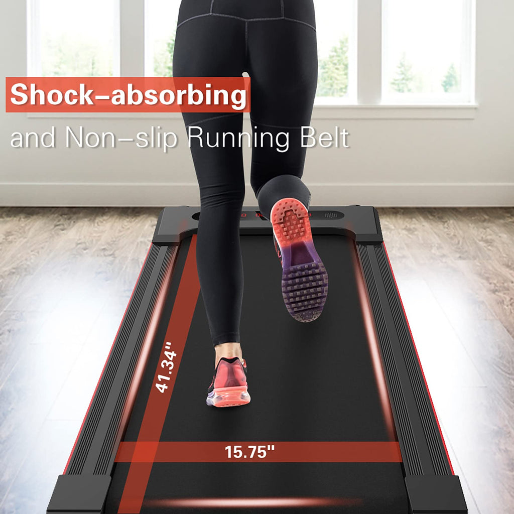 Goyouth 2 In 1 Under Desk Electric Treadmill Motorized Exercise Machine With Wireless Speaker, Remote Control And Led Display, W