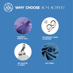 Aum Active Aerial Yoga Hammock - Durable Silk With Extension Straps, Carabiners, And Pose Guide - For Home, Antigravity, Inversi