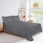 Utopia Bedding Flat Sheeta- Soft Brushed Microfiber Fabric - Shrinkage  Fade Resistant Top Sheet - Easy Care - 1 Flat Sheet Only