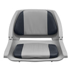 Wise 8Wd139Ls-012 Molded Fishing Boat Seat With Marine Grade Cushion Pads, Grey Shell, Grey/Charcoal Cushion