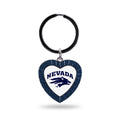 Rico Industries Ncaa Nevada, Reno Wolf Pack Ncaa Rhinestone Heart Colored Keychain, Navy, 3-Inches In Length