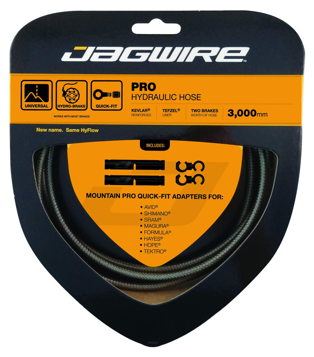 Jagwire - Pro Hydraulic Disc Brake Hose Kit | For Road, Gravel, Mtn Bikes | Requires Pro Quick Fit Kit Quick-Fit Kit | 3000 Mm |