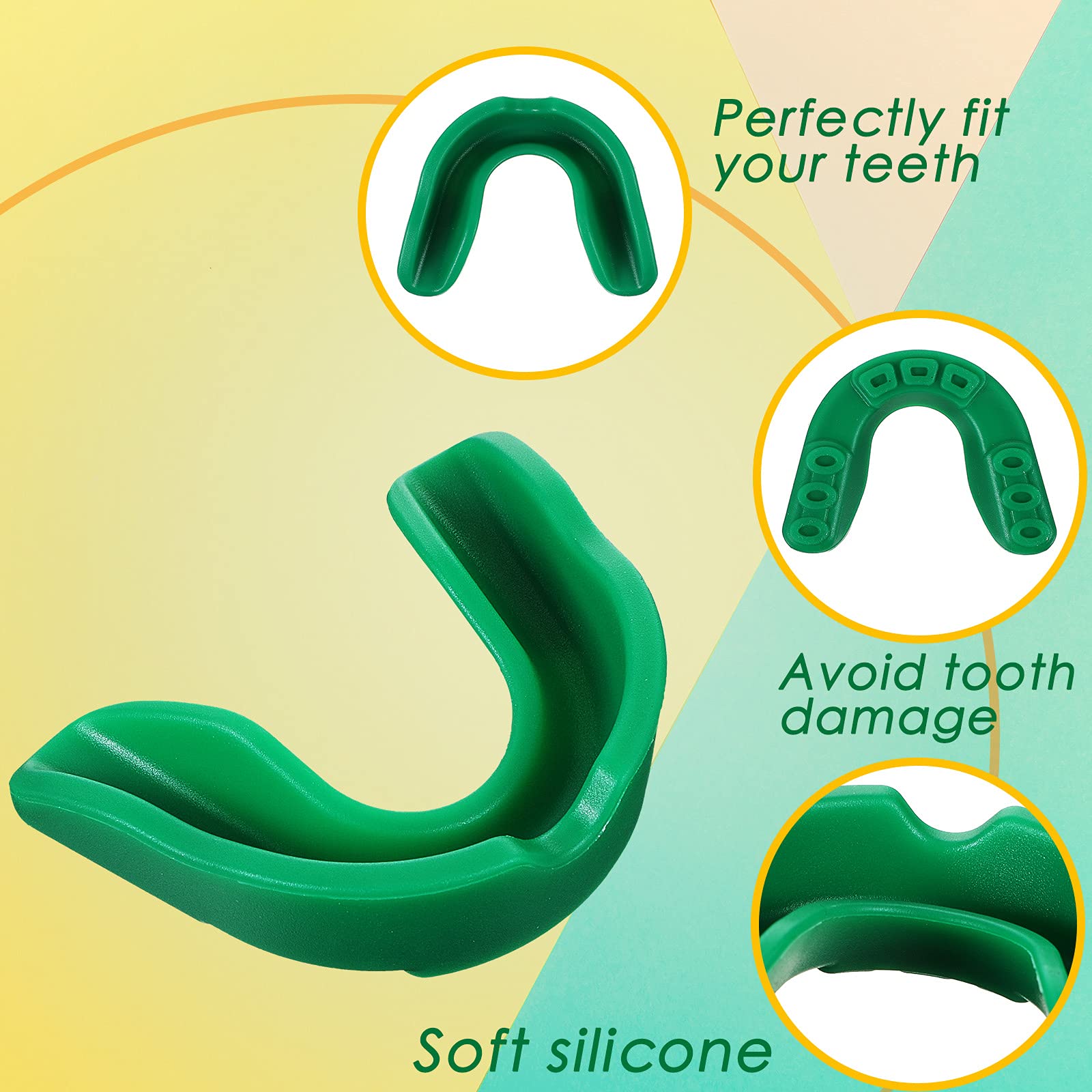 20 Pieces Sports Mouth Guards Mouth Protection Athletic Mouth Guard For Kids Adults Sports Supply (Dark Color)