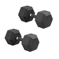 CAP Barbell 55 LB Rubber Coated Hex Dumbbell Hand Weight with Padded Grip - Pair | Comfort Grip