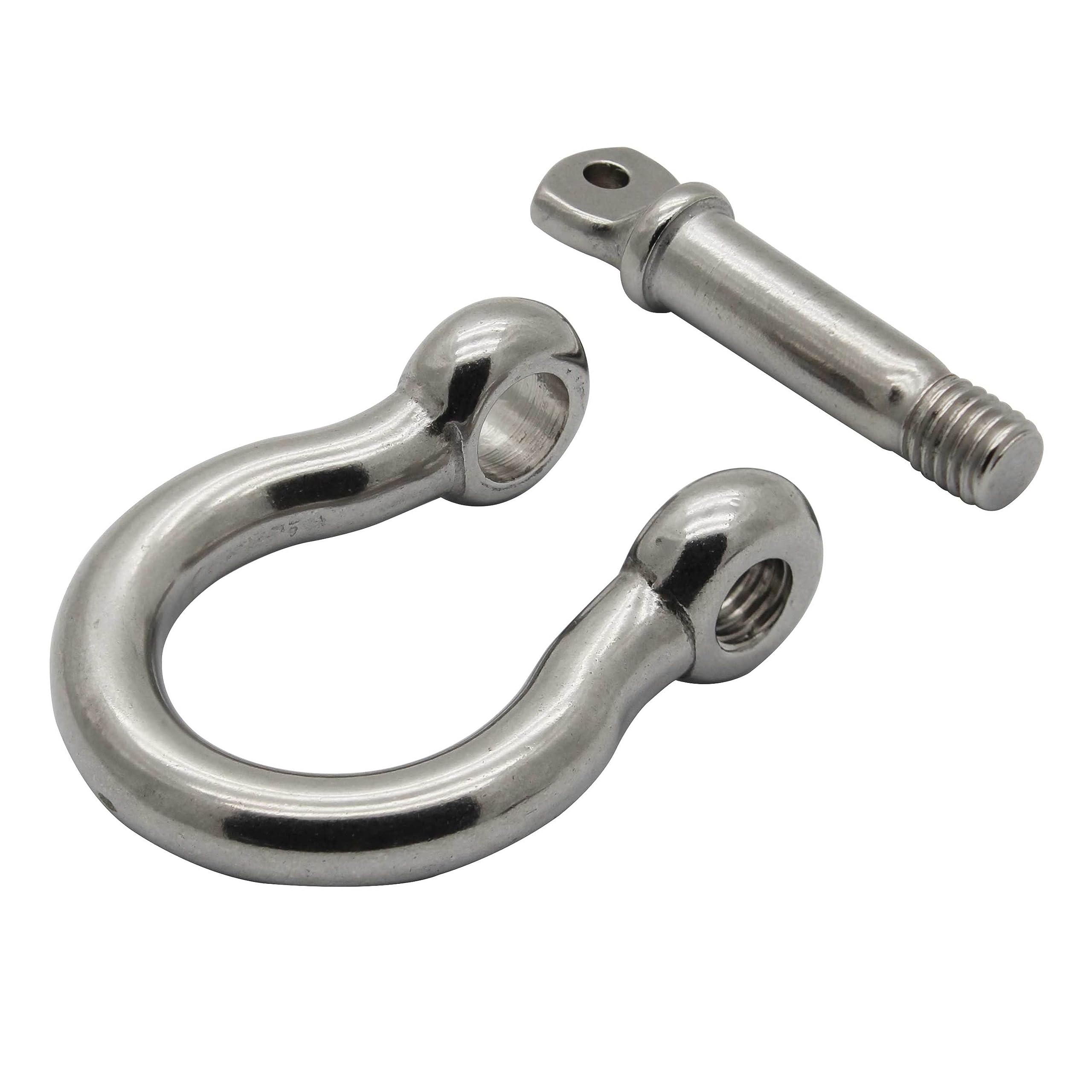 Extreme Max 3006.8294.4 Boattector Stainless Steel Bow Shackle - 3/8'', 4-Pack