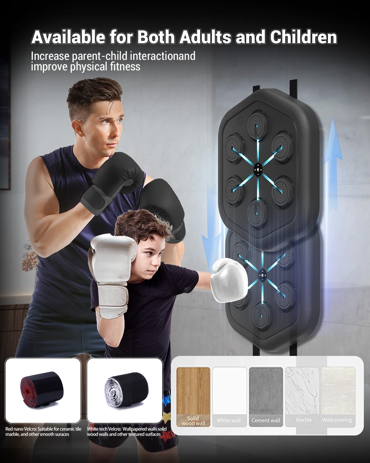 2025 Upgraded Smart Music Boxing Machine, Professional Online Boxing Lessons for Sculpting Fat Burning - 24H Standby, 160 Synced