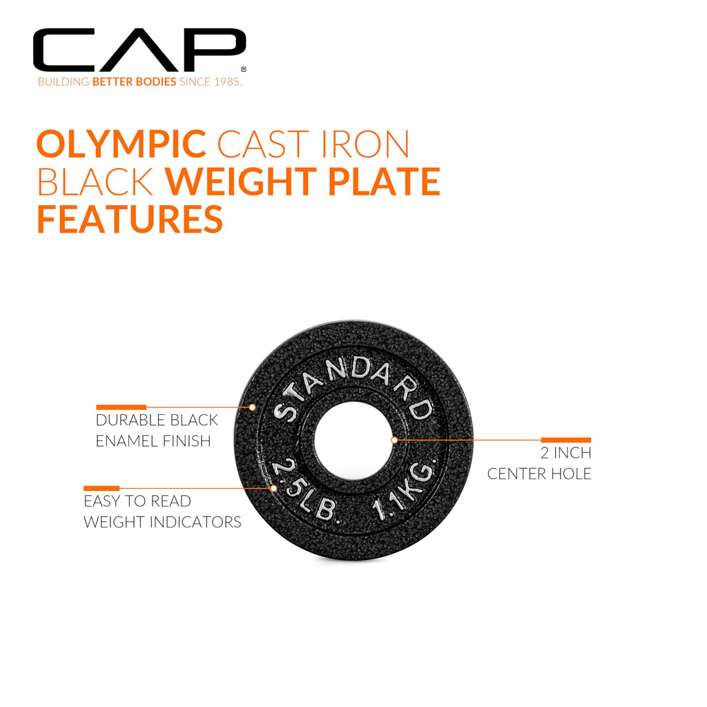 CAP Barbell 2-Inch Olympic Grip Plate, 25-Pounds